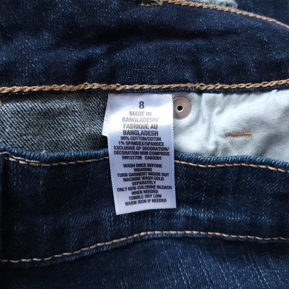 Aeropostale MIDI Distressed Jean Shorts NWT - Picture 10 of 10